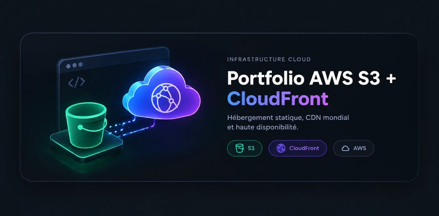 Portfolio AWS S3 + CloudFront — hébergement statique, CDN mondial et haute disponibilité